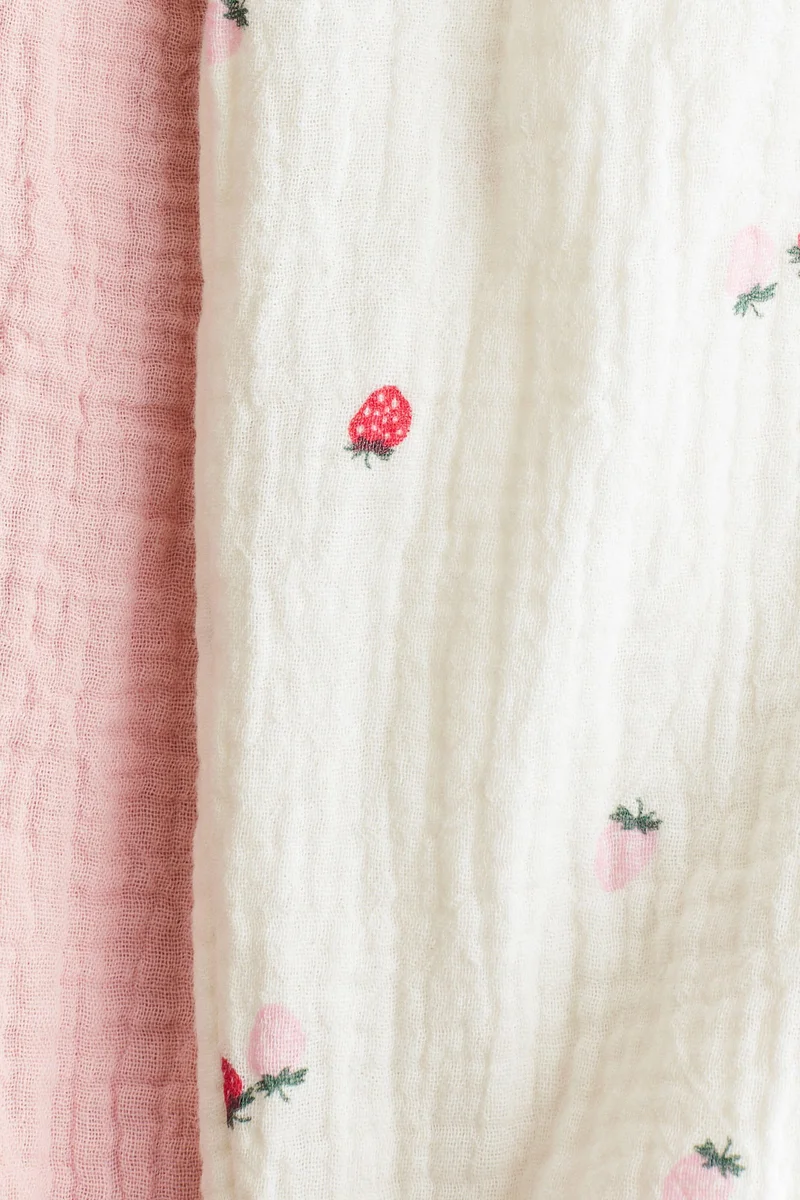 H&M 2-pack cotton muslin trousers